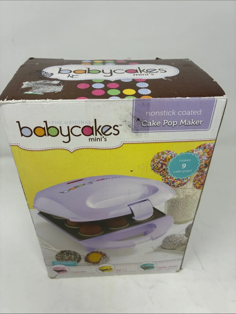 Baby Cakes Mini’s Lilac Cake Pop Maker - 9 Cavity Electric Baker (never used)